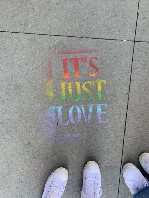 #nyc #pride #art #streetart #nycpride #newyorkcity #gayrights #loveislove #itsjustlove I Heart Ny Aesthetic, Nyc Pride Aesthetic, Pride Protest Aesthetic, Nyc Pride, New York Pride Parade, New York City Queer Scene, College Life, Inspirational Pictures, Our Life