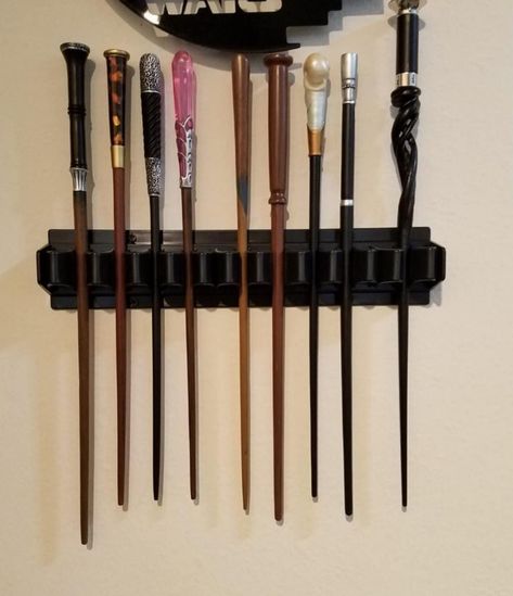 PRICES MAY VARY. NOTE: please note replica Wands for display only not for sale good item to display your wands or other items . Can accommodate 10-Rod /（Can hold any wand design） Material: Plastic ( include mounting screws) give you some idea how they look .will take any replica wand [wands not for sale] you are buying one display stand ( include mounting screws) NOTE: please note replica Wands for display only not for sale good item to display your wands or other items . Can accommodate 10-Rod Harry Potter Wand Stand, Harry Potter Wand Display, Wand Harry Potter, Wand Display, Harry Potter Dumbledore, Wand Holder, Harry Potter Nursery, Harry Potter Room Decor, Harry Potter Classroom