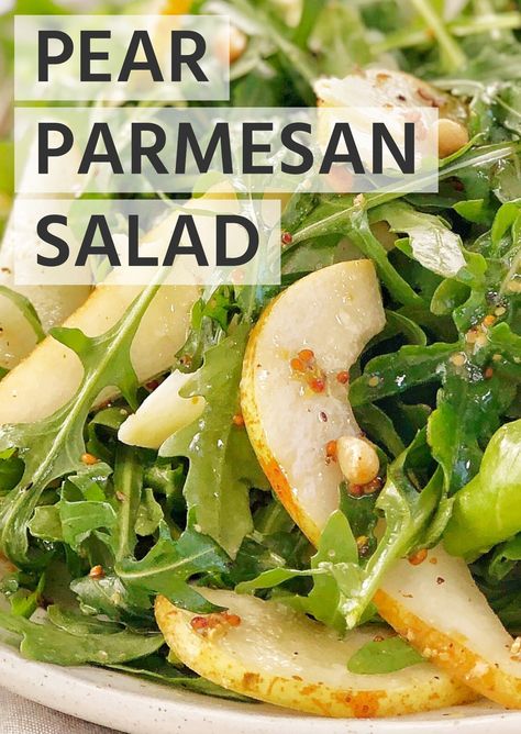 Grilled Pear Salad, Warm Pear Salad, Mustard Greens Salad, Nut Salad Recipes, Pear Parmesan Salad, Gourmet Salad Recipes, Salad Ideas For Lunch, Creative Salad Ideas, Entertaining Food Ideas