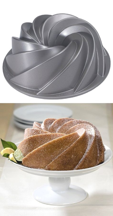 Swirling cast aluminum Bundt pan transforms cakes into centerpieces! Simply dust desserts with powdered sugar, drizzle with glaze or go solo—the intricate design is eye-catching even without decoration. Bloggers To Follow, Bundt Cake Pan, Bundt Pan, Nordic Ware, Cooking Gadgets, Cool Kitchen Gadgets, Cake Pan, Bundt Cake, Cast Aluminum