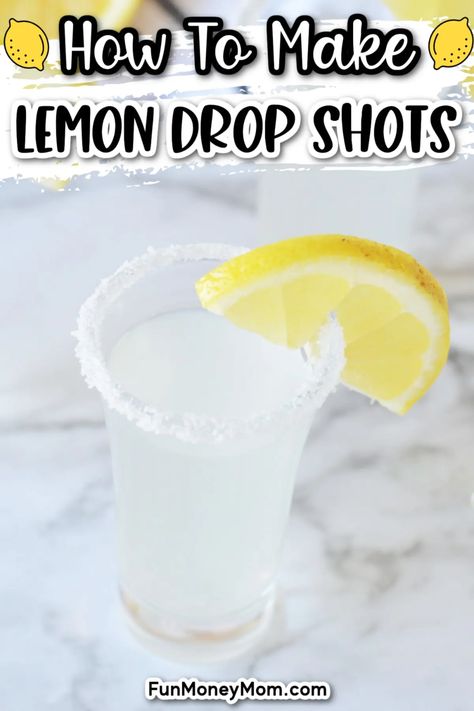 Lemon Drop Shot Recipe, Lemon Drop Candy, Lemondrop Shot Recipe, Lemon Drop Shots, Best Summer Cocktails, Lemon Vodka, Cocktail Shots, Lemon Drop Martini, Drop Shot