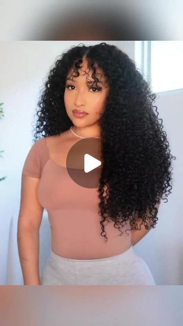 Curly Long Crochet Hairstyles, Curly Sew In No Leave Out, Human Hair Crochet Styles, Curly Sew In Hairstyles, Crochet Human Hair, Crochet Curly Hair, 3b 3c Hair, Curly 3b, Human Hair Crochet