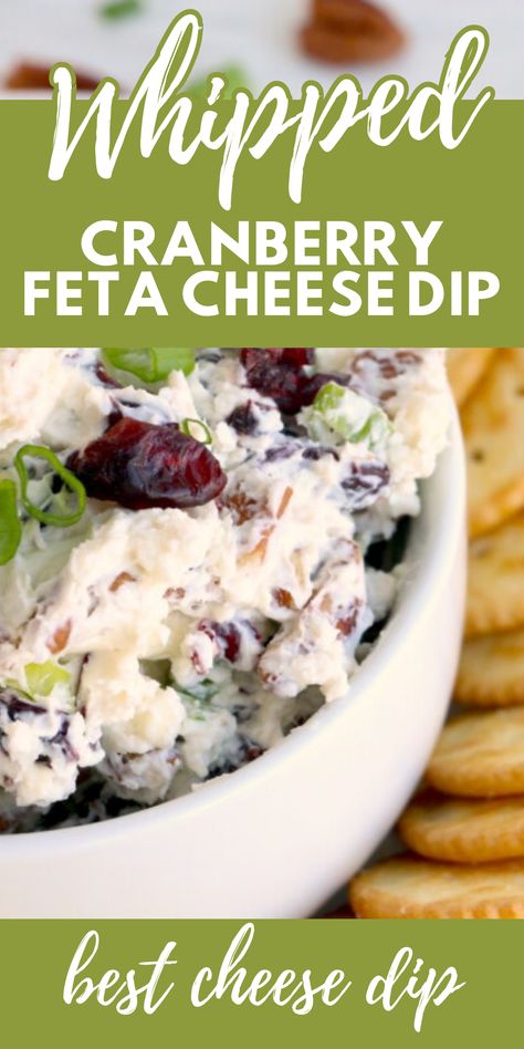 Sweet and tangy cranberry feta cheese dip in white bowl. How To Whip Feta Cheese, Whipped Feta And Cranberry Dip, Whipped Feta Cheese Dip, Cold Feta Dip, Whipped Feta Dip With Cranberries, Feta Cheese Appetizer Recipes, Feta Cheese Dips, How To Use Up Feta Cheese, Cranberry Whipped Feta Dip Delish