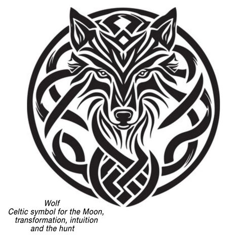 Celtic Dog Tattoo, Celtic Art Tattoo, Alfabeto Viking, Celtic Wolf Tattoo, Wolf Outline, Wolf Symbol, Druid Symbols, Celtic Tattoo Symbols, Wolf Tattoos Men