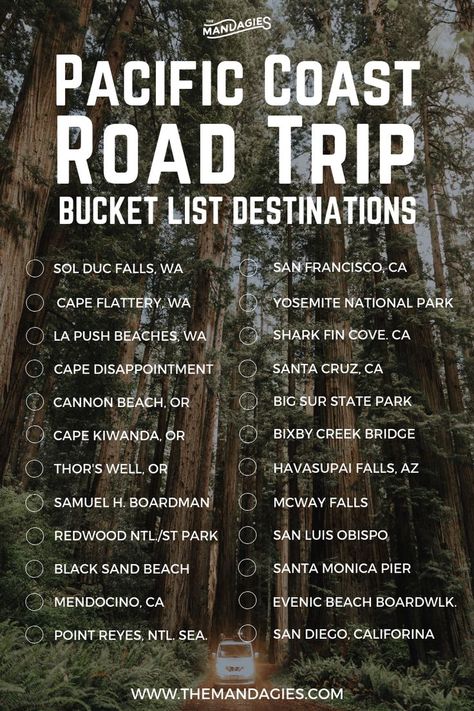 Pacific Coast Road Trip, Pacific Coast Highway Road Trip, Voyage New York, West Coast Road Trip, Pacific Coast Highway, Bucket List Destinations, Destination Voyage, Road Trip Itinerary, Future Travel