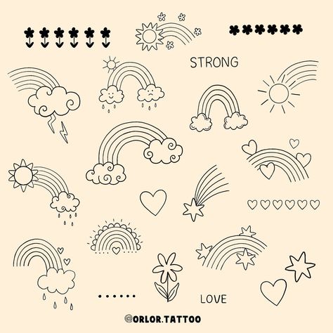 rainbow flash! 🌈 all available for handpoke happy pride month :) happy to edit the designs slightly for you, just ask, and can do different colour combos too :) I can also do other words in this font and rainbow coloured I always do deals when you book more than one in a session. weekends and evenings available too message me or use my booking form to book! @harmlesstattoo Braintree, Essex #rainbowtattoo #handpoketattoo #stickandpoke #sticknpoke #handpoke #smalltattoo #pride #pridemont... Rainbow Name Tattoo, Over The Rainbow Tattoo Ideas, Rainbow With Clouds Tattoo, Cloud Rainbow Tattoo, Subtle Rainbow Tattoo, Rainbow Tattoo Ideas Black And White, Rainbow And Cloud Tattoo, Double Rainbow Tattoo, Mini Rainbow Tattoo