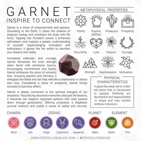 Garnet Stone Meaning, Garnet Meaning, Adulting Hacks, Manifestation Motivation, Love Manifestation, Crystal Kingdom, Crystal Guide, Energy Healing Spirituality, Psychic Protection