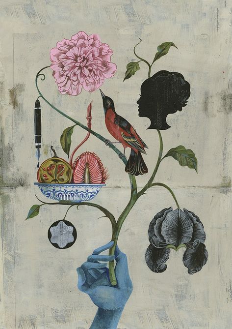 Olaf Hajek, Anniversary Magazine, Art And Illustration, Arte Floral, Olaf, Botanical Illustration, Bird Art, Botanical Art, Culture Art