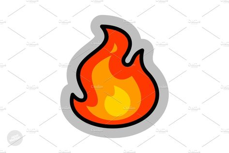 Fire Drawing Ideas, Drawing Flames, Fire Icons, Fire Drawing, Space Icons, Easy Cartoon Drawings, Fire Image, Background Drawing, Simple Cartoon