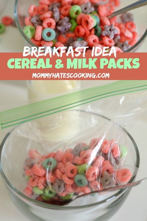 CEREAL & MILK PACKS - GREAT FOR GOING BACK TO SCHOOL AND MAKING BREAKFAST EASY! #ad How To Pack Cereal And Milk For Lunch, Kids Cereal, Making Breakfast, School Recipes, Smoothie Bowl Healthy, Breakfast Easy, Cereal Milk, Grab And Go Breakfast, Make Breakfast