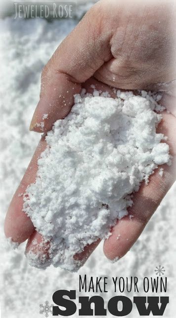 Two ingredient snow play recipe- this stuff is amazing!  Naturally cold and feels just like fresh powder in your hands Erupting Snow, Sensory Snow, Snow Recipe, Snow Play, Diy Sensory, Magic Snow, Two Ingredient, Winter Preschool, Silvester Party