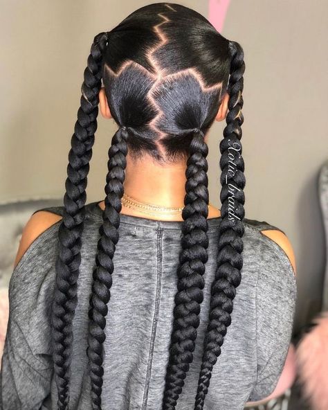 Braided Updo Natural Hair, 4 Braids Hairstyle, Latest Hair Braids, Big Braids, Feed In Braids Hairstyles, Hair Patterns, Braided Cornrow Hairstyles, Braids Hairstyles Pictures, Cute Box Braids Hairstyles