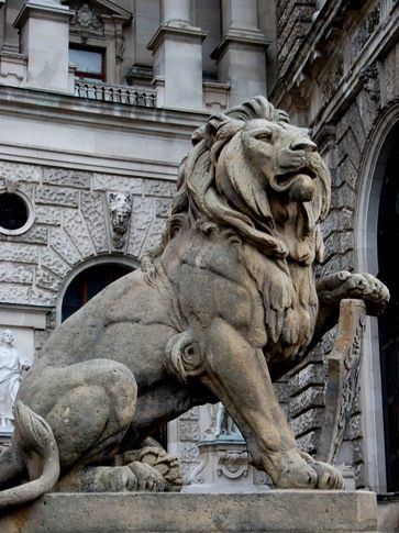 Lion Statue Guarding the National Library | Vienna, Austria | Curious Expeditions | Flickr Lion Reference, Poseidon Statue, Lion Statue, Sculptures Art, Statue Tattoo, Stone Lion, Jesus Statue, Roman Statue, Fu Dog