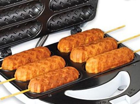 Corn Dog Batter Recipe, Corn Dog Maker, Corn Dog Batter, Homemade Corndogs, Corndog Recipe, Waffle Iron Recipes, Waffle Maker Recipes, Batter Mix, Batter Recipe