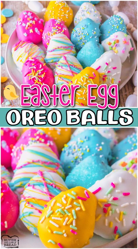 Oreo Easter Eggs, Toddler Easter Treats, Quick And Easy Easter Treats, Easter Oreo Pops, Easter Treats For Toddlers, Easter Treats To Sell, Ostara Desserts, Easter Bunny Chow, Easter Oreo Cookies