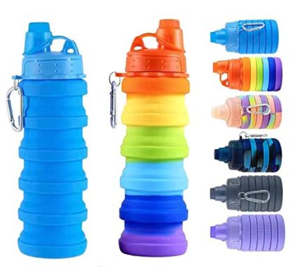 Folding Water Bottle, Cycling Water Bottle, Hiking Water Bottle, Foldable Water Bottle, Gym Water Bottle, Collapsible Water Bottle, 70 Degrees, Travel Water Bottle, Veterans Day Gifts