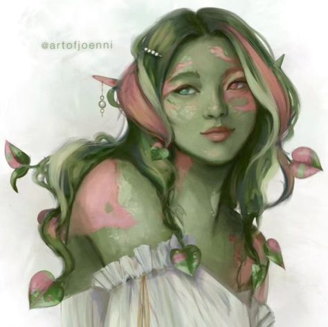 jojo on Instagram: “Variegated "pink princess" philodendron spring eladrin 🌱🌸 #dnd #fantasyart #characterdesign #digital_art #digitalart #dungeonsanddragons…” Spring Eladrin, Eladrin Dnd, Astral Elf, Pink Princess Philodendron, Princess Philodendron, Dnd Druid, Roleplay Characters, Dungeons And Dragons Characters, Dnd Art