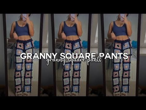 (30) Granny Square Pants | no sew method - DayannasCreations - YouTube Granny Square Pants Pattern, Granny Square Pants, Pants Crochet Pattern, Pants Free Pattern, Pants Pattern Free, Pants Crochet, Granny Square Pattern, Crochet Pants, Square Pants