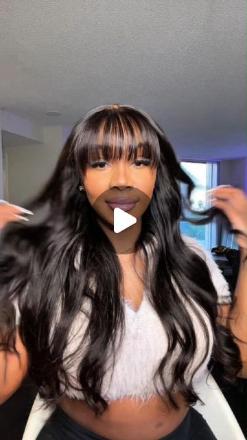 Beautyforever  Pre-everything™️|Bye bye knots wig on Instagram: "Im such a bang girly😻
🛒Wig info:7*5 bye bye knots /24 inches/without babyhair
🛒Wig name: Flash Sale Bye Bye Knots Wig 7x5 and 13x4 Glueless Lace Pre-Everything Put on and Go Body Wave Human Hair Wigs with Invisible Knots--𝟕𝟎% 𝐎𝐅𝐅 𝐅𝐥𝐚𝐬𝐡 𝐬𝐚𝐥𝐞 𝐟𝐫𝐨𝐦 $𝟏𝟎𝟏

𝐂𝐨𝐦𝐦𝐞𝐧𝐭👇🏿/𝐜𝐥𝐢𝐜𝐤 𝐨𝐧 𝐭𝐡𝐞 #𝐁𝐢𝐨𝐥𝐢𝐧𝐤 𝐟𝐨𝐫 𝐭𝐡𝐞 𝐬𝐚𝐦𝐞

#YoucantrustBeautyForeverHairForever #BeautyForeverHair #beautyforeverwig #wigs #wiginstall #wigunit #beautyforeverhair #gluelessfrontalwig #bodywavewigs #bangs #bodywavehair #bangsChallenge #gluelesswiginstall #PreEverythingwig #wigstore #wigmurah #wigmakers #wigreview #Bgs #Bcp #Bzs" Quick Weave With Bangs, Wig Store, Beauty Forever, Body Wave Hair, Lace Closure Wig, Wig Styles, Hd Lace, Bye Bye, Body Wave