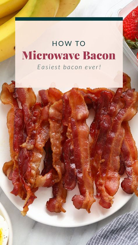 Cook Bacon In Microwave, Microwave Cooking Recipes, Oven Cooked Bacon, Perfect Bacon, Microwave Bacon, Oven Baked Bacon, Bacon In The Oven, How To Make Bacon, Easy Bacon