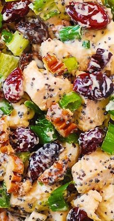 Holidays: Cranberry Pecan Chicken Salad with Poppy Seed Dressing - also great for leftover Thanksgiving turkey meat! Poppyseed Chicken Salad, Cranberry Dressing, Cranberry Pecan Chicken Salad, Salad With Poppy Seed Dressing, Turkey Salad Recipe, Salad Taco, Salad Macaroni, Gluten Free Holiday Recipes, Pecan Chicken Salads