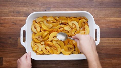 Peach Cobbler - with Frozen Peaches for Easy Prep! Peach Cobbler From Frozen Peaches, Peach Cobbler Recipe With Frozen Peaches, Frozen Peaches Recipes Desserts, Frozen Peach Cobbler Recipe, Frozen Peaches Recipes, Peach Cobbler With Frozen Peaches, Using Frozen Peaches, Cobbler With Bisquick, Peach Cobbler With Bisquick