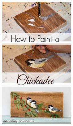 Toll Painting Ideas, Toll Painting Patterns, How To Paint Dogs Acrylic, Scrap Wood Painting Ideas, Tole Painting Tutorials, How To Paint Tutorials Step By Step, Easy Painting Patterns, Diy Crafts Painting, How To Paint Birds