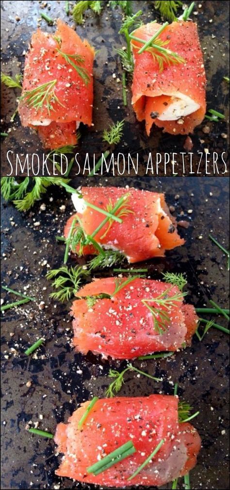 Smoked Salmon Recipes Appetizers, Salmon Appetizer Recipes, Appetizer Christmas, Smoked Salmon Appetizer, Salmon Appetizer, Appetizers Christmas, Smoked Salmon Recipes, Diy Easy Recipes, Seafood Appetizers