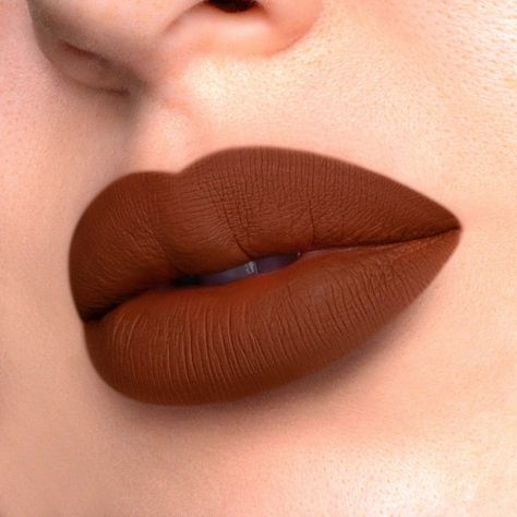 LL14 LIQUID ROUGE HYPNOTIC  Matte Lipstick Dark Orange Lipstick, Brown Shade Lipstick, Brown Lipstick Makeup, Brown Nude Lipstick, Dark Lipstick Shades, Brown Lipstick Shades, Dark Brown Lipstick, Brown Lips, Brown Matte Lipstick