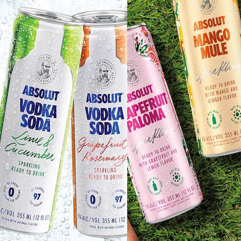 Absolut Just Released Canned Cocktails and Vodka Soda in Summery Flavors Absolut Mango, Canned Cocktails, Traditional Advent Calendar, Watermelon Cooler, Spiked Seltzer, Skyy Vodka, Healthy Cocktails, Vodka Soda, Peanut Butter Chocolate Chip Cookies