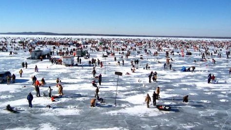 The+world's+largest+ice-fishing+contest+takes+place+every+January+in+Brainerd,+MN.+Chill+out+with+15,000+anglers+on+frozen+Gull+Lake. Things To Do In January, Brainerd Mn, Minnesota Lakes, Up Helly Aa, Gull Lake, Winter Songs, Travel Channel, Ice Fishing, Dog Sledding