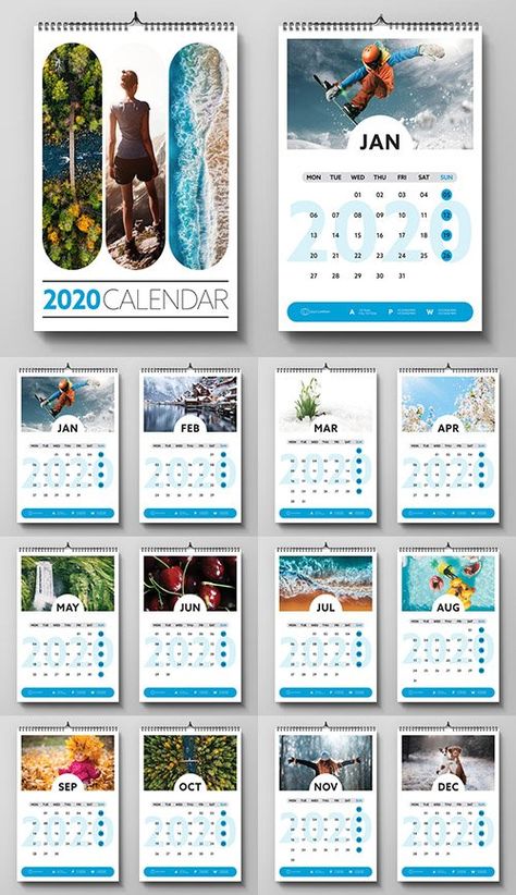 Creative Calendar Design Layout, Calendar Design Ideas Creative, Calendar Design Layout, Catalog Layout, Wall Calendar Design, Catalogue Layout, Flip Calendar, Calendar Design Template, Creative Calendar