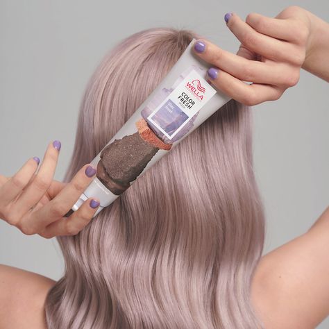 Color Fresh Mask, Wella Hair Color, Brassy Hair, Mermaid Hair Color, Medium Blonde Hair, Dark Purple Hair, Wella Color Fresh, Highlights Blonde, Dry Shampoo Hairstyles