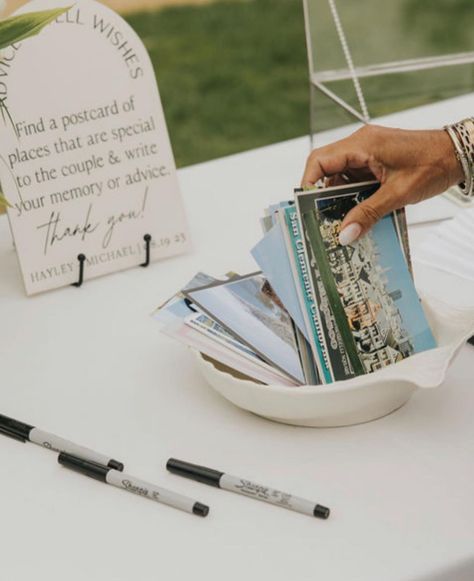 Guest Book Polaroid Wedding, Sentimental Wedding Ideas Receptions, Wedding Final Touches, Card Station Wedding, Wedding Personal Touches Creative, Wedding Guest Book Table Set Up, Wedding Guest Advice Ideas, Unique Personal Wedding Touches, Sentimental Wedding Details