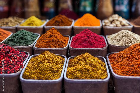 Arabic Spices, Adobe Stock, Stock Illustration, Illustrations, Color