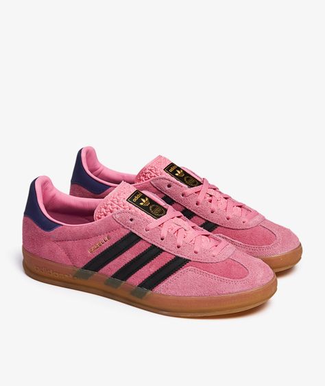 The GAZELLE INDOOR W  item   by  adidas  which is part of the FA2023 collection , has arrived || is now available at . Adidas Gazelle Pink, Pink Gazelles, Adidas Gazelle Outfit, Pink Adidas Shoes, Looks Adidas, Adidas Sneakers Women, Pretty Shoes Sneakers, Shoe Wishlist, Adidas Shoes Women