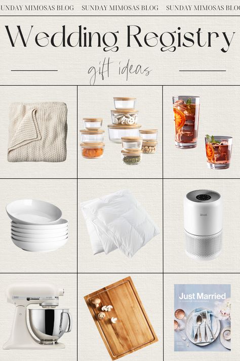 Need help coming up with unique gifts to add to your wedding registry!? We've got you covered! Here are our top wedding registry ideas for couples who have everything! From luxurious bedding and highball glasses to gorgeous dinnerware and bamboo lid storage containers, these are all the items that will instantly elevate your home! Sharing more wedding registry must haves from Amazon, Target and Crate and Barrel in this post! Home Registry Ideas, Gift Registry Ideas Wedding, Amazon Wedding Registry Ideas, Bridal Shower Registry Ideas, Wedding Gift Registry Ideas, Popular Wedding Registry Items, Wedding Registry Must Haves, Unique Wedding Registry Ideas, Wedding Registry Gifts