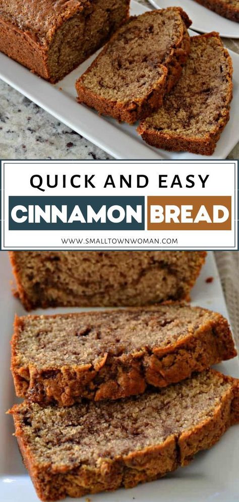 Easy Cinnamon Bread, Cinnamon Bread Easy, Cinnamon Bread Recipe, Cinnamon Swirl Bread, Cinnamon Butter, Cinnamon Recipes, Cinnamon Bread, Easy Cinnamon, Quick Bread Recipes