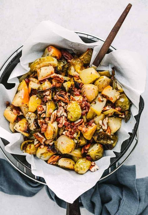 Brussel Sprouts With Pancetta, Leftover Brussel Sprouts, Brussels Sprouts With Pancetta, Pancetta Recipes, Carrot Cupcake, Popsugar Food, Roasted Brussels Sprouts, Brussels Sprouts Recipe, Holiday Side Dishes