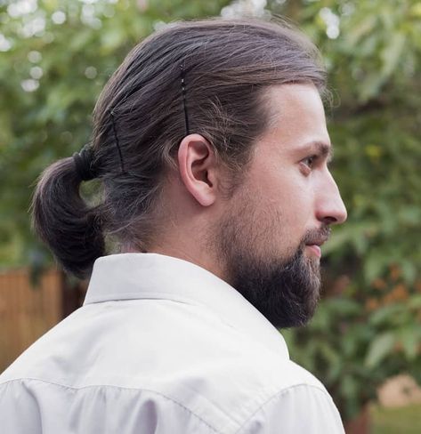 Mens Long Hair Ponytail Styles, Men’s Ponytail Styles, Men’s Ponytail, Man Ponytail Hairstyles, Guy Ponytail, Men With Ponytails, Small Ponytail Hairstyles, Ponytail For Men, Man With Ponytail