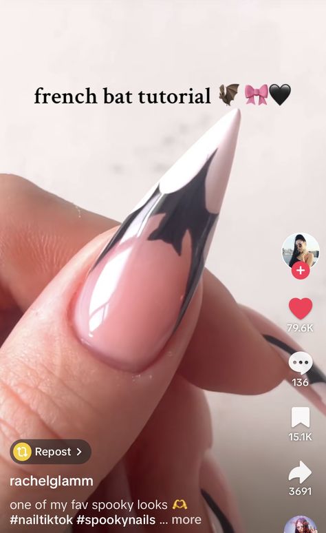 Bat Nail Art, Bat Nails Art, Bat Nails, Horror Nails, Beauty Hacks Nails, Gothic Nails, Anime Nails, Goth Nails, Nail Art Designs Videos