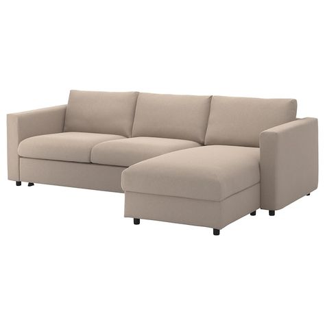 HOLMSUND Sleeper sectional, 3-seat, Orrsta light white-gray - IKEA Sleeper Sofa With Chaise, 3 Seat Sofa Bed, Sofa Back Cushions, Cosy Sofa, Sofa Bed With Chaise, Loveseat Sleeper, Sofa With Chaise, Canapé Design, Ikea Family