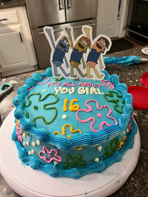 #cake #cakedesign #spongebob #cakeideas #16thbirthday #birthday #birthdayparty #birthdaycakeideas Fun Cake Ideas, 16th Birthday Cake Ideas, Spongebob Birthday Cake, Cakes Pretty, 16th Birthday Cake, 14th Birthday Cakes, Spongebob Cake, Sweet Sixteen Birthday Party Ideas, Teen Cakes