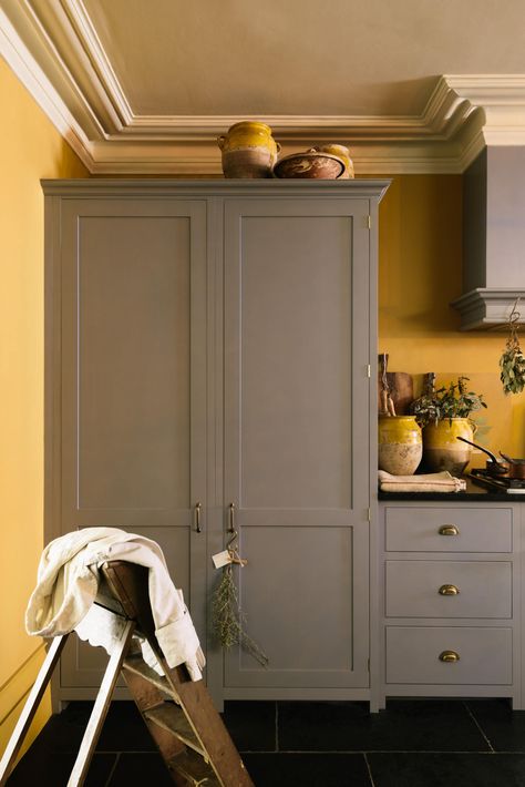 Devol Pantry, Sub Zero Fridge, Wooden Spice Rack, Devol Kitchens, Pantry Cupboard, Corner Cupboard, Shaker Furniture, Butlers Pantry, English Kitchens