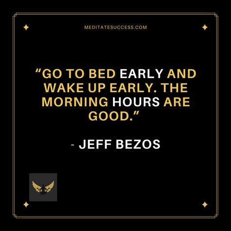 Morning quote #quote #quotes #jeffbezoz #wakeupearly #wakeup #morning #earlymorning #motivation #selfimprovement #selfhelp #selfdevelopment #slefgrowth #personalitydevelopment #success #successminded #successgrowth #successtips Wake Up Early Quotes, Go To Bed Early, Morning Quote, Wake Up Early, Personality Development, How To Wake Up Early, Early Morning, Self Development, Morning Quotes