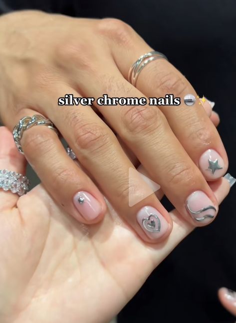 Chrome Manicure Men, Chrome Nails Men, Men Gel Nails, Nail Boy, Masc Nails, Short Natural Nails, Matching Nails, Gold Chrome Nails, Nail 2023