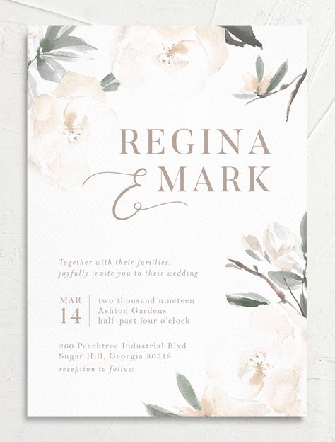 Wedding Invitations Floral Elegant, Romantic Wedding Invitations, Personalized Wedding Details, Elegant Garden Wedding, Elegant Garden, Spring Wedding Invitations, Garden Wedding Invitations, Themed Wedding Invitations, Wedding Invitation Card Design