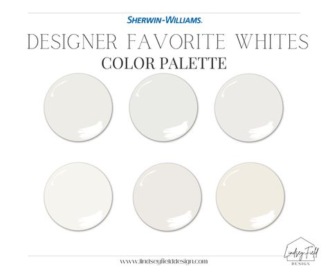 "Picking white paint is tough! Save time and headache with these Farmhouse White Paint Colors. These are my favorite go-to white paint colors from Sherwin-Williams. They range from cool to warm, so you're sure to find the perfect white for your home here. Don't waste time searching through 100's of white paint colors. I've done all the work for you here, all you have to do is  open your PDF, select one of the 6 white paint colors, buy the paint and paint the rooms! WHAT'S INCLUDED: ⚬ 19 page PDF containing professionally curated paint color palette, exactly as seen in listing photos.  ⚬ Names and ID numbers for each paint color. ⚬ A paint finish guide, to help you select the proper finish for each room. ⚬ Examples of each paint color. ⚬ A lighting guide, to help you select the proper light Sherwin Williams White Furniture Paint, Cool Off White Paint Colors, Farmhouse Cream Paint Colors, Sherrington Williams White Paint Colors, White Sherwin Williams Paint Colors, Dove White Sherwin Williams, Sherwin Williams Bright White, Sw Off White Paint Colors, Perfect White Paint For Walls