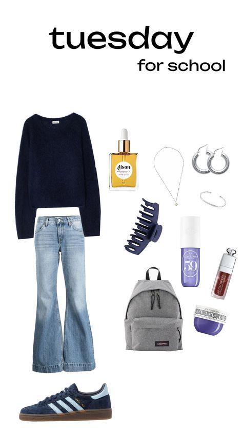 outfit for school day 2 tuesday #outfit #school #tuesday Tuesday Outfit School, Tuesday Outfit, Outfit School, Outfit For School, Weekly Outfits, Lip Glow, School Days, School Outfits, Pins