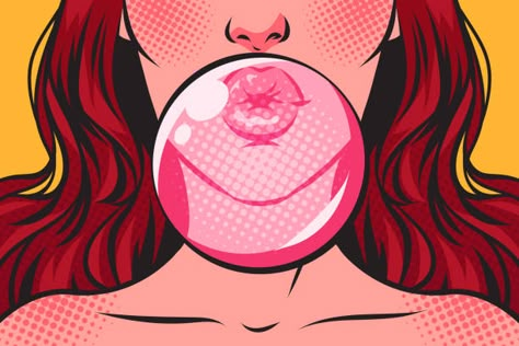 Blowing Bubble Gum Illustrations, Royalty-Free Vector Graphics & Clip Art - iStock Big Babol, Blowing Bubblegum, Bubble Gum Bubble, Bubble Tattoo, Gum Bubble, Cartoon Bubbles, Sketch Creative, Blowing Bubble Gum, Bubble Drawing